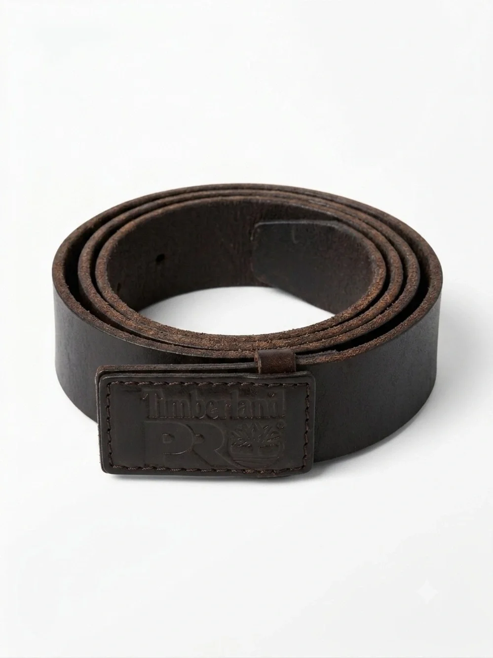 Timberland PRO 100% Leather Belt Dark Brown Classic Subtle